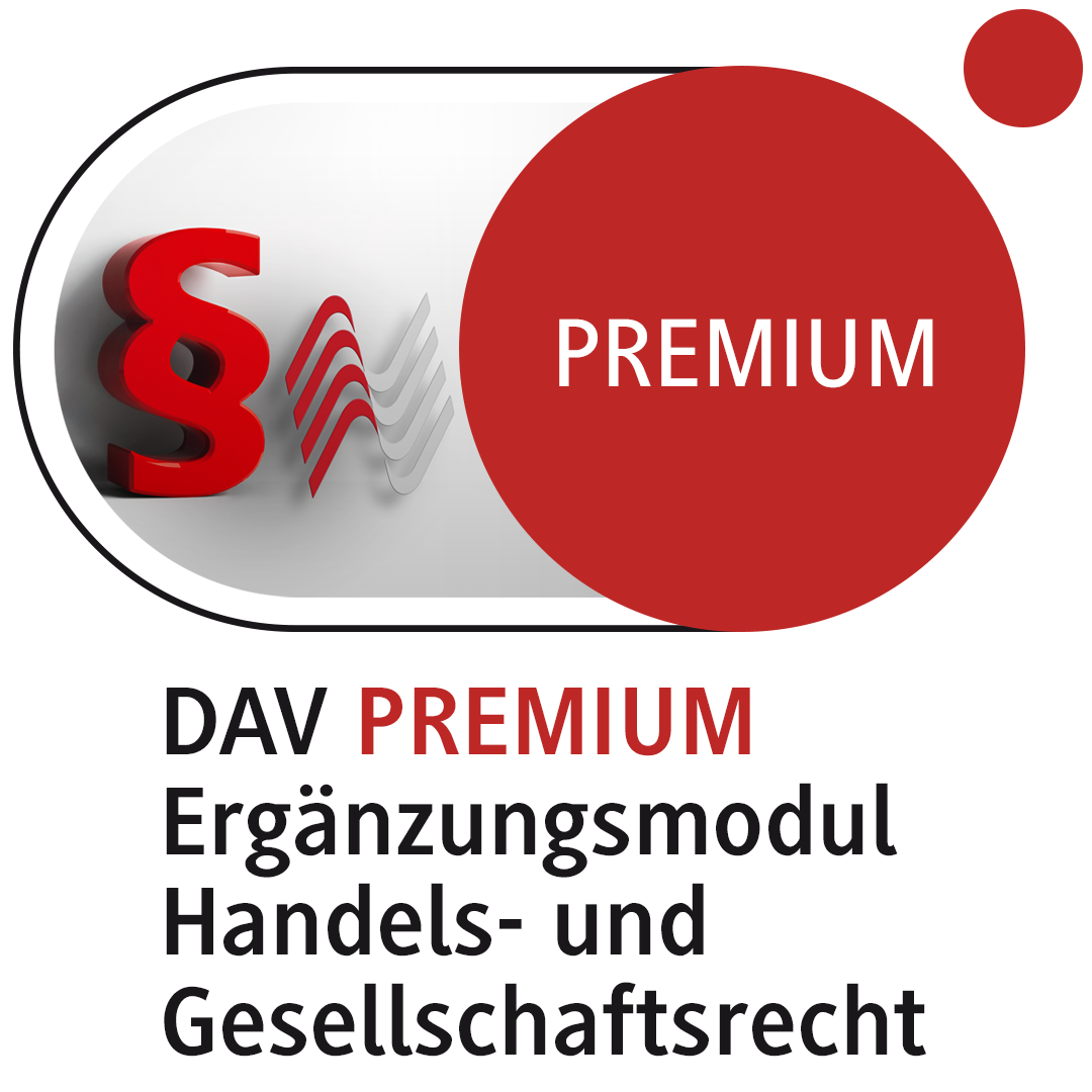 Produktabbildung beck-online. DAV PREMIUM Ergänzungsmodul Handels- und Gesellschaftsrecht