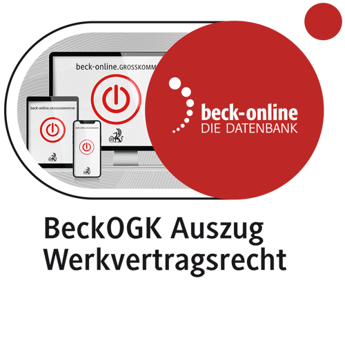 Produktabbildung beck-online. beck-online.GROSSKOMMENTAR Auszug Werkvertragsrecht