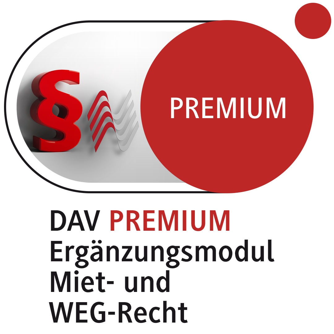 Produktabbildung beck-online. DAV PREMIUM Ergänzungsmodul Miet- und WEG-Recht